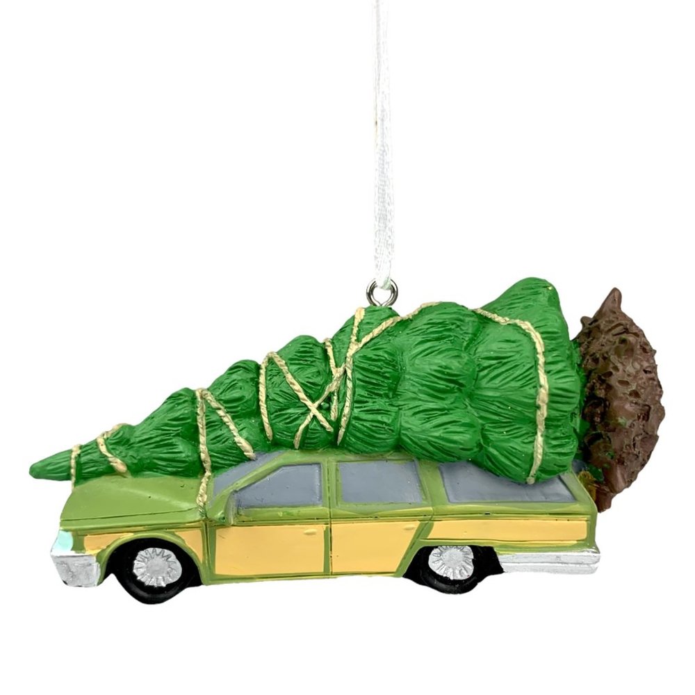 National Lampoon Christmas Vacation Tree Ornament Car Station Wagon Green Yellow